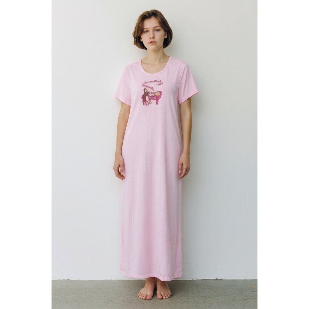 NOS Vintage Vassarette Juniors Pink Penguin Playing Piano Nightgown – Size Large